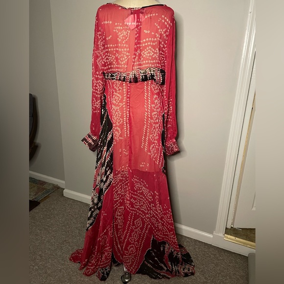 New Meghan Los Angeles split sleeve maxi dress size L - Picture 4 of 12